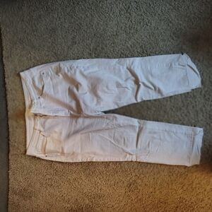 White Denim Crop Jeans